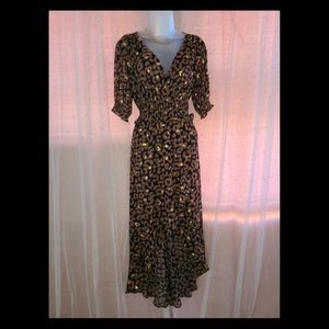 Animal Print Smocked Dress